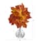 10" Autumn Maple Leaf Arrangement in Glass Vase